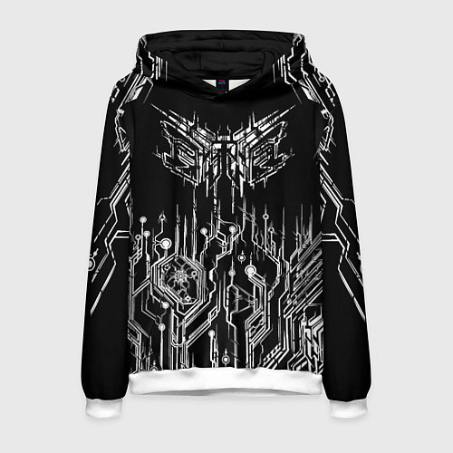 Мужская толстовка Киберпанк-модерн / 3D-Белый – фото 1