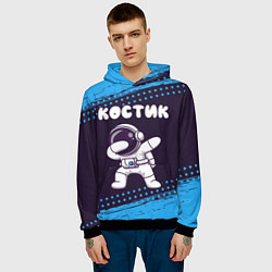 Толстовка-худи мужская Костик космонавт даб, цвет: 3D-черный — фото 2