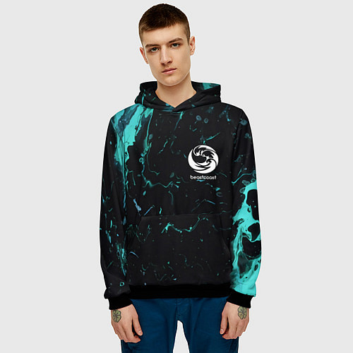 Мужская толстовка Beastcoast абстракт / 3D-Черный – фото 3