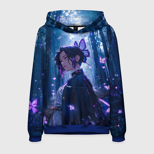 Мужская толстовка Шинобу Кочо из Клинка / 3D-Синий – фото 1