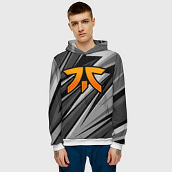 Толстовка-худи мужская Fnatic - монохромная, цвет: 3D-белый — фото 2