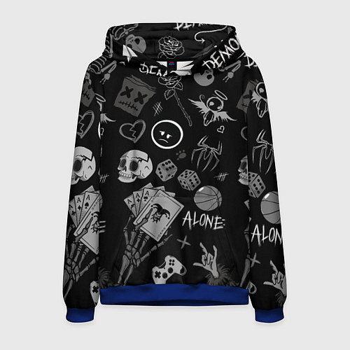 Мужская толстовка Sad art / 3D-Синий – фото 1