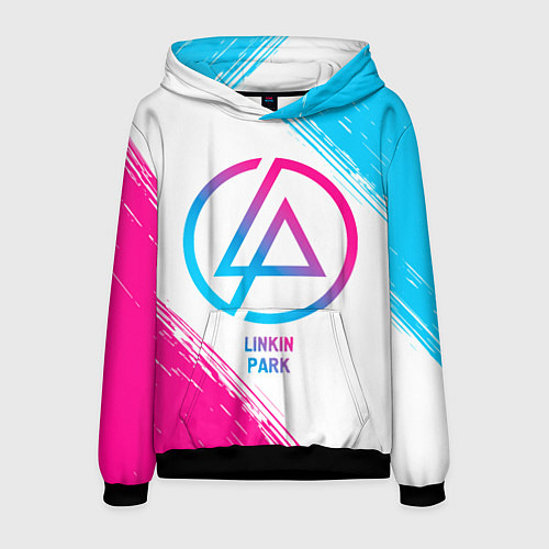 Мужская толстовка Linkin Park neon gradient style / 3D-Черный – фото 1