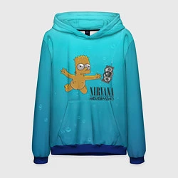 Толстовка-худи мужская Nirvana - Simpson, цвет: 3D-синий