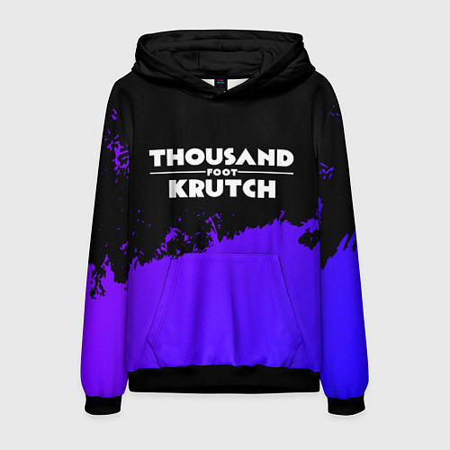 Мужская толстовка Thousand Foot Krutch purple grunge / 3D-Черный – фото 1