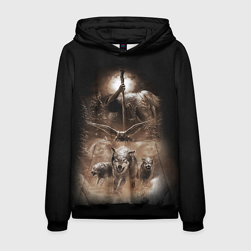 Мужская толстовка Чернобог славянский бог / 3D-Черный – фото 1