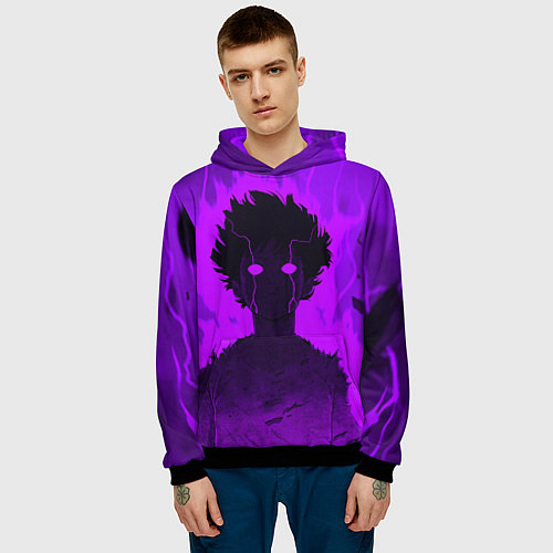 Мужская толстовка Mob Psycho Rage / 3D-Черный – фото 3