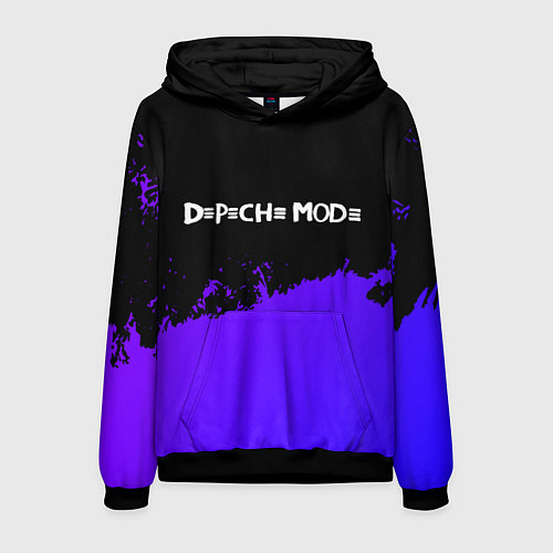 Мужская толстовка Depeche Mode purple grunge / 3D-Черный – фото 1