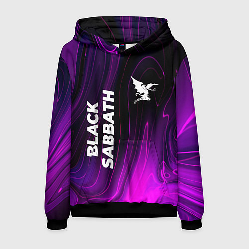 Мужская толстовка Black Sabbath violet plasma / 3D-Черный – фото 1