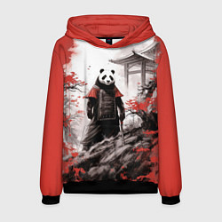 Толстовка-худи мужская Panda samurai, цвет: 3D-черный