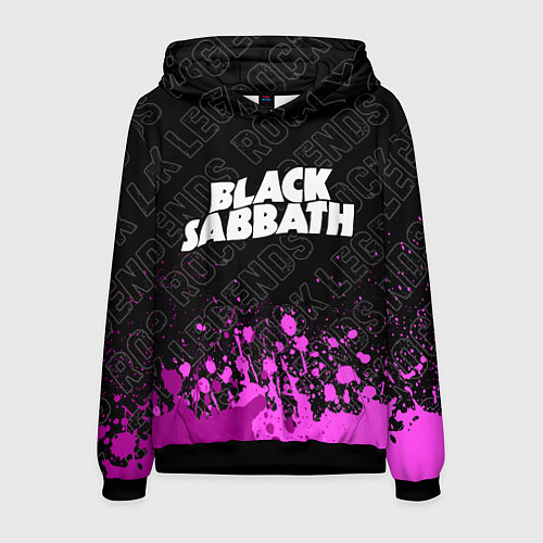 Мужская толстовка Black Sabbath rock legends: символ сверху / 3D-Черный – фото 1