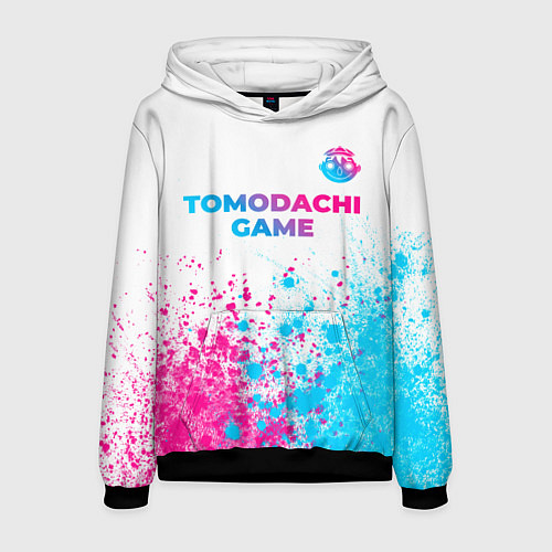 Мужская толстовка Tomodachi Game neon gradient style: символ сверху / 3D-Черный – фото 1