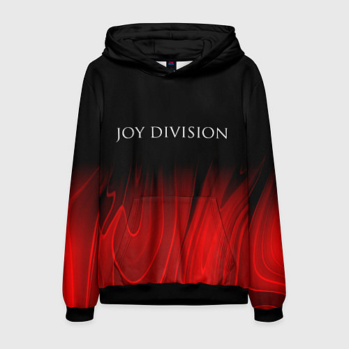 Мужская толстовка Joy Division red plasma / 3D-Черный – фото 1