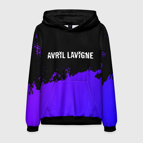 Мужская толстовка Avril Lavigne purple grunge / 3D-Черный – фото 1