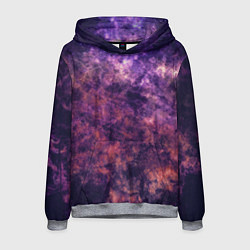 Толстовка-худи мужская Текстура - Purple galaxy, цвет: 3D-меланж
