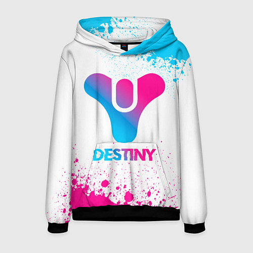 Мужская толстовка Destiny neon gradient style / 3D-Черный – фото 1