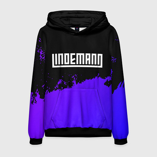 Мужская толстовка Lindemann purple grunge / 3D-Черный – фото 1