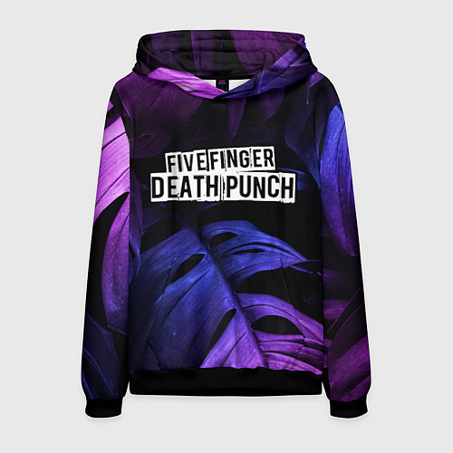 Мужская толстовка Five Finger Death Punch neon monstera / 3D-Черный – фото 1