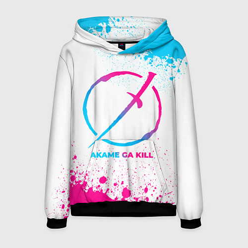 Мужская толстовка Akame ga Kill neon gradient style / 3D-Черный – фото 1