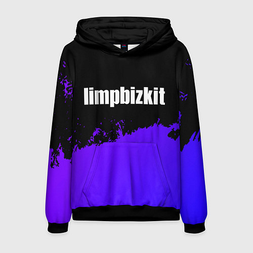 Мужская толстовка Limp Bizkit purple grunge / 3D-Черный – фото 1