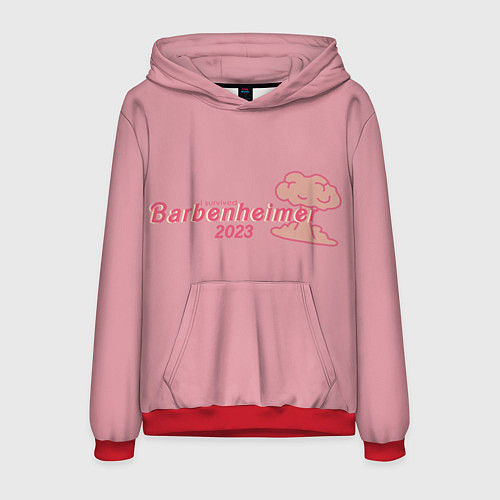 Мужская толстовка Barbenheimer PINK EDITION / 3D-Красный – фото 1