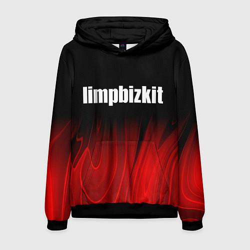 Мужская толстовка Limp Bizkit red plasma / 3D-Черный – фото 1