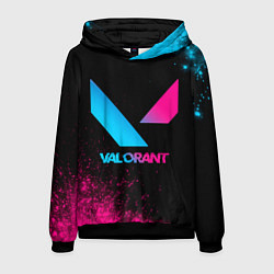 Толстовка-худи мужская Valorant - neon gradient, цвет: 3D-черный