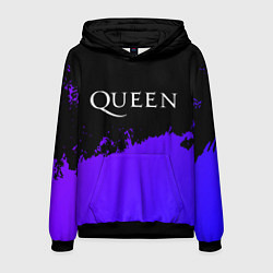 Толстовка-худи мужская Queen purple grunge, цвет: 3D-черный