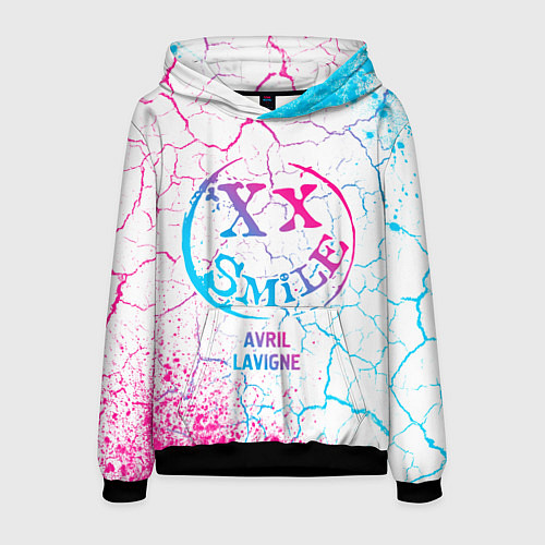 Мужская толстовка Avril Lavigne neon gradient style / 3D-Черный – фото 1