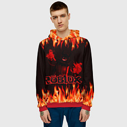 Толстовка-худи мужская Fire Roblox, цвет: 3D-красный — фото 2