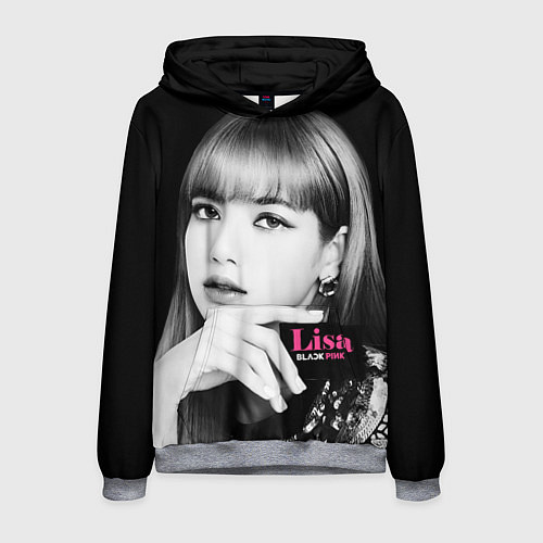 Мужская толстовка Blackpink Lisa Business card / 3D-Меланж – фото 1