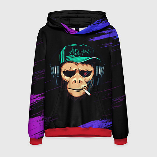 Мужская толстовка Манки на стиле / 3D-Красный – фото 1