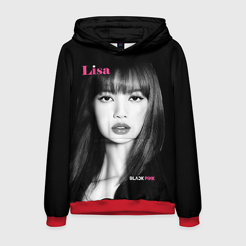 Мужская толстовка Blackpink Lisa Portrait / 3D-Красный – фото 1