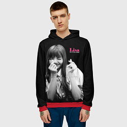 Толстовка-худи мужская Blackpink Lisa Sign of love, цвет: 3D-красный — фото 2