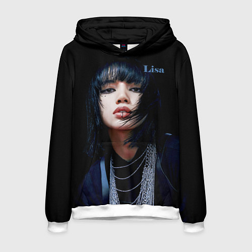 Мужская толстовка Blackpink Lisa Piercing / 3D-Белый – фото 1