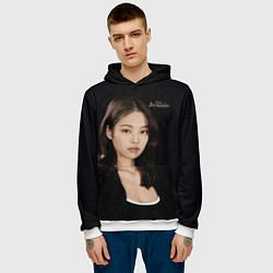 Толстовка-худи мужская Blackpink Jennie sportswoman, цвет: 3D-белый — фото 2