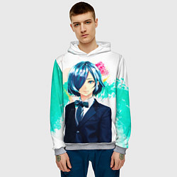 Толстовка-худи мужская Touka Kirishima, цвет: 3D-меланж — фото 2