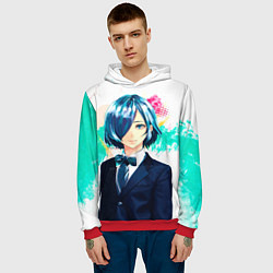 Толстовка-худи мужская Touka Kirishima, цвет: 3D-красный — фото 2