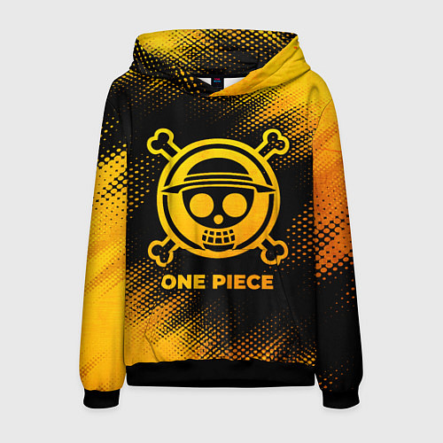 Мужская толстовка One Piece - gold gradient / 3D-Черный – фото 1