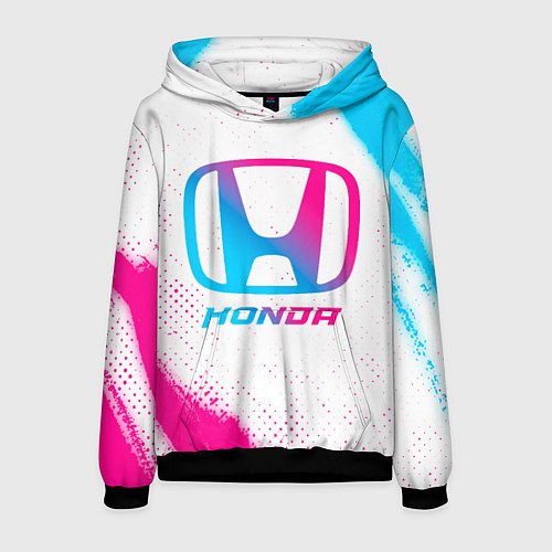 Мужская толстовка Honda neon gradient style / 3D-Черный – фото 1