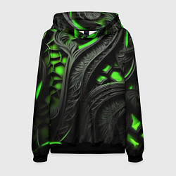 Мужская толстовка Green black abstract