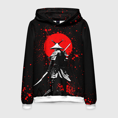 Мужская толстовка Призрак цусимы - самурай / 3D-Белый – фото 1