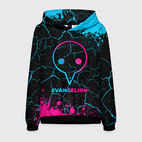 Мужская толстовка Evangelion - neon gradient / 3D-Черный – фото 1