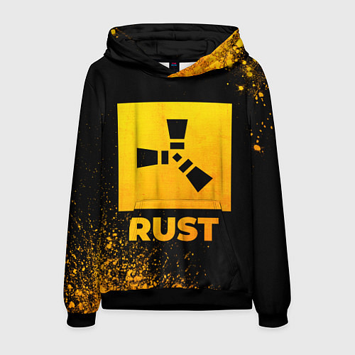 Мужская толстовка Rust - gold gradient / 3D-Черный – фото 1