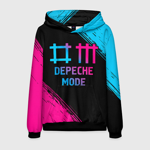 Мужская толстовка Depeche Mode - neon gradient / 3D-Черный – фото 1