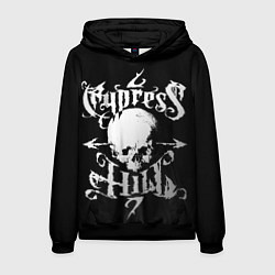 Толстовка-худи мужская Cypress hill - skull arrows, цвет: 3D-черный