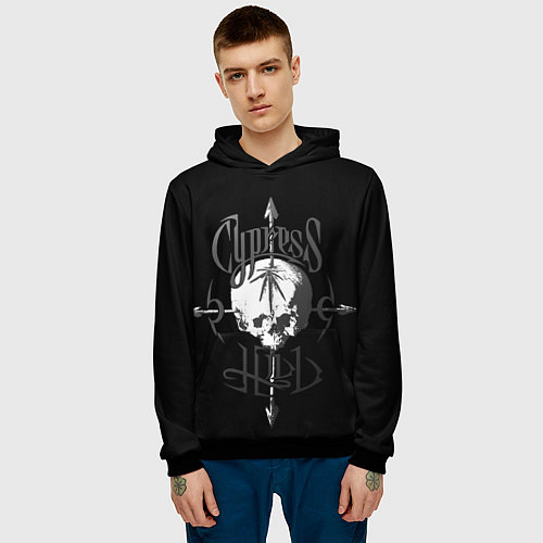 Мужская толстовка Cypress hill - arrows skull / 3D-Черный – фото 3