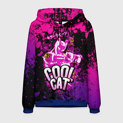 Толстовка-худи мужская Jo Jo - Королева убийца cool cat, цвет: 3D-синий
