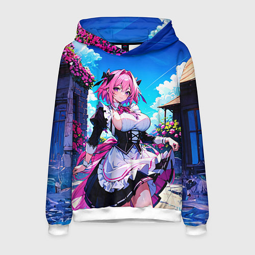 Мужская толстовка Астольфо служанка - Fate grand order / 3D-Белый – фото 1