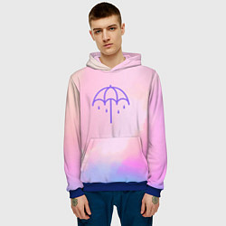 Толстовка-худи мужская Bring Me The Horizon Umbrella, цвет: 3D-синий — фото 2